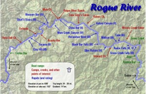 Rogue River map Travelin Fool